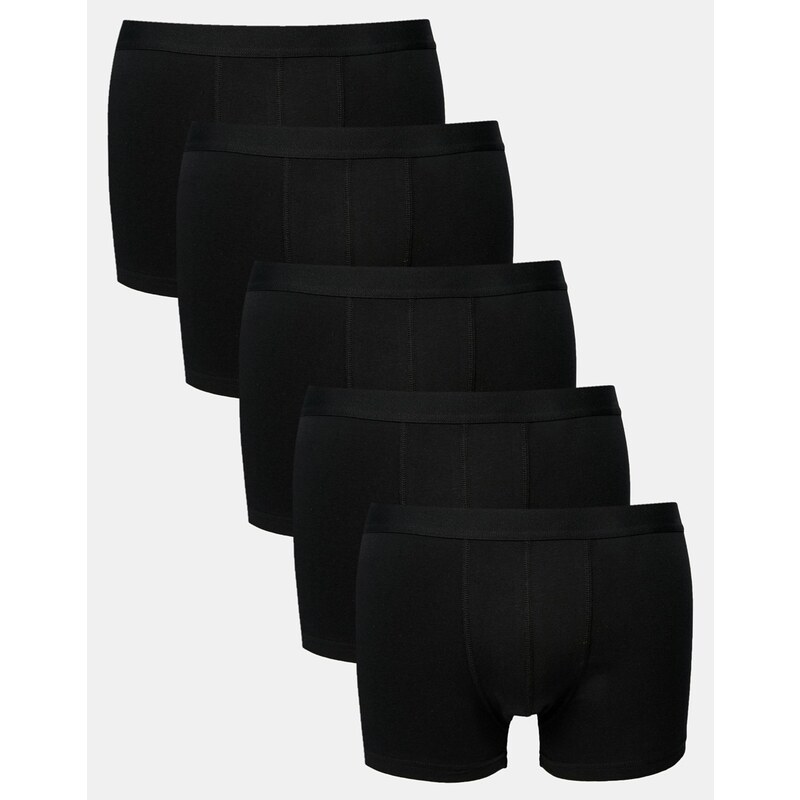 ASOS - Lot de 5 boxers en tissu ultra stretch - Noir - Noir