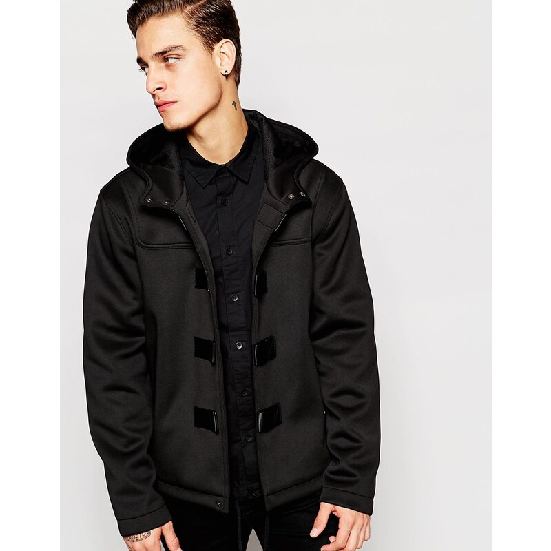 ASOS - Blouson style duffle-coat en néoprène - Noir