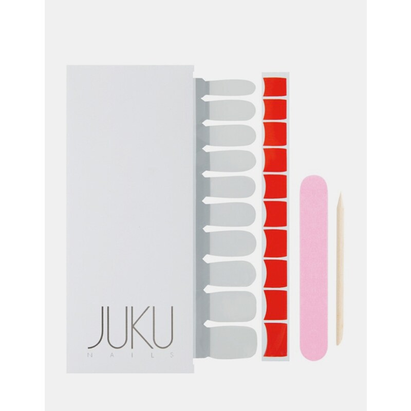 Juku Nails - Faux-ongles à bout style French manucure - Rouge - Rouge