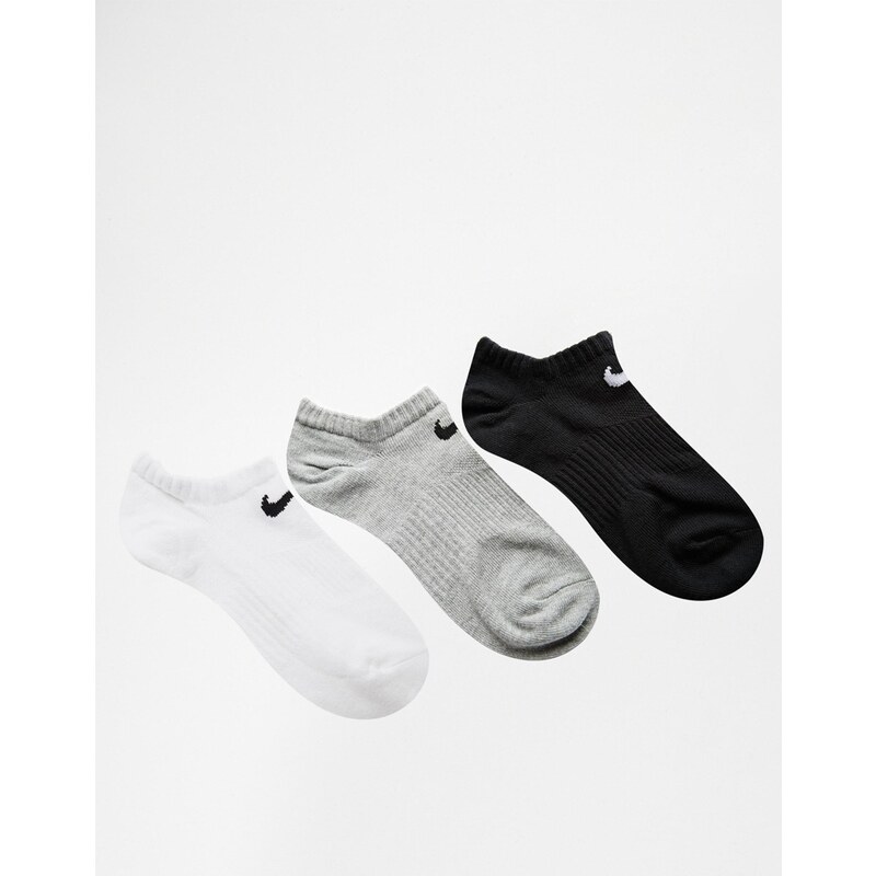 Nike - Lot de 3 paires de chaussettes invisibles légères - Multi