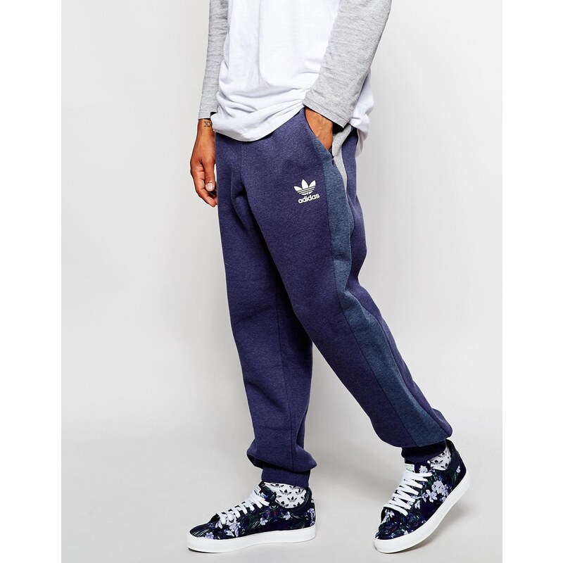 Adidas Originals - Pantalon de survêtement skinny avec empiècements - Bleu