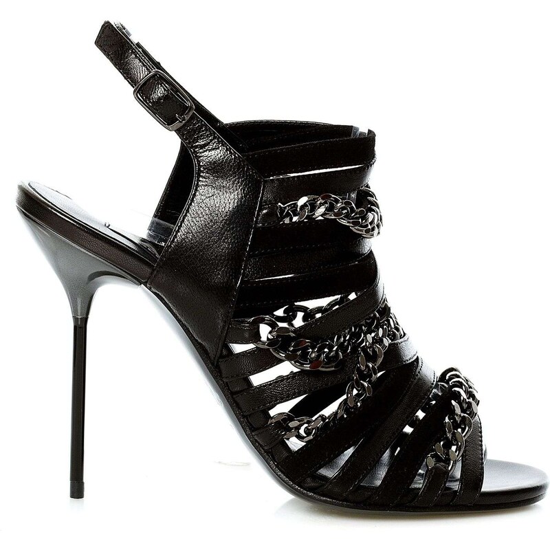 Karl Lagerfeld Katwalk - Sandales à talons en cuir - noir
