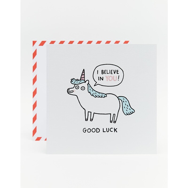 Ohh Deer - Gemma Correll - Carte d'encouragement motif licorne - Multi