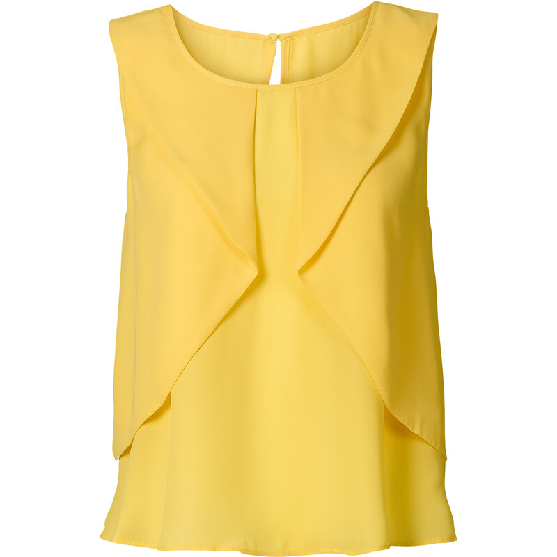 BODYFLIRT Top blouse jaune femme - bonprix
