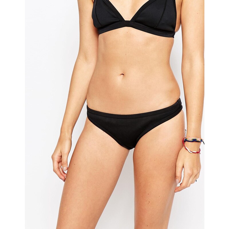Seafolly - Bas de bikini taille basse luxe en néoprène - Noir