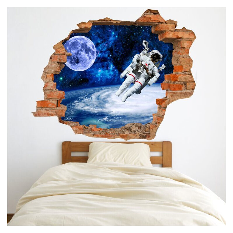 Lesara Sticker mural 3D motif astronaute