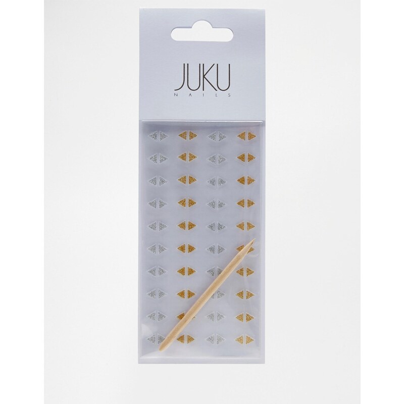 Juku Nails - Mani - Triangles, exclusivité ASOS - Doré et argenté - Multi