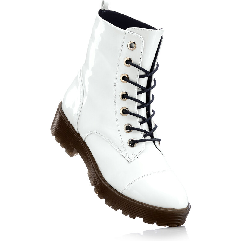 RAINBOW Boots à lacets blanc avec 4 cm plateauchaussures & accessoires - bonprix