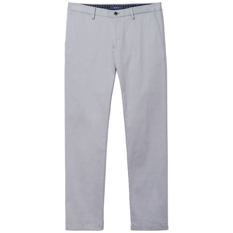 GANT Pantalon Comfort Ajusté En Piqué - Stone Grey