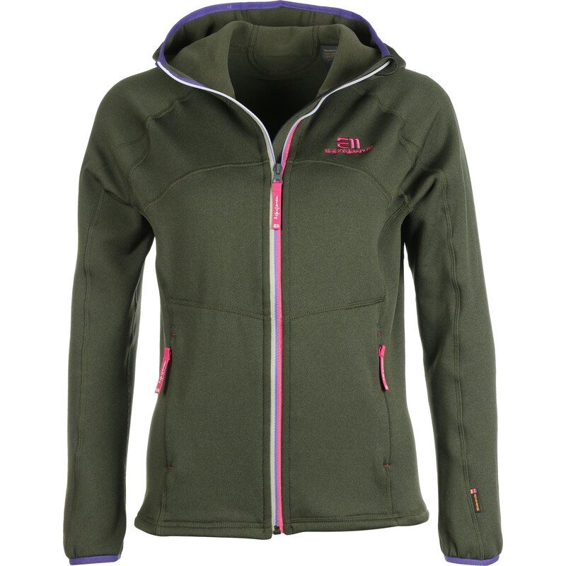 State of Elevenate Arpette Stretch Hood W veste polaire deep forest