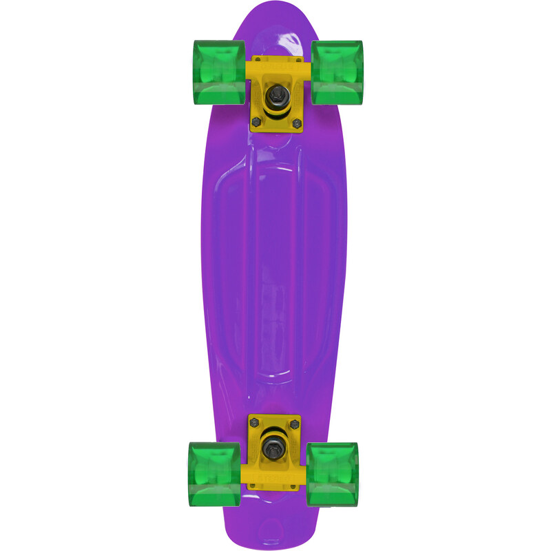 Stereo Vinyl Cruiser Skateboard purple-orange-GREEN