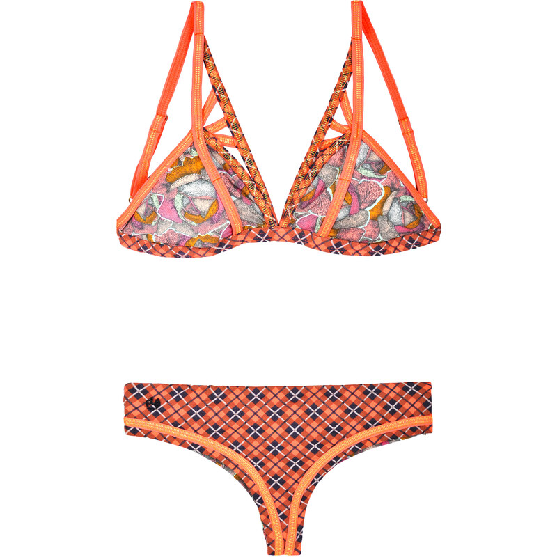 Maaji Bikini Triangle Orange Original, String Tartan - Scotch Garden