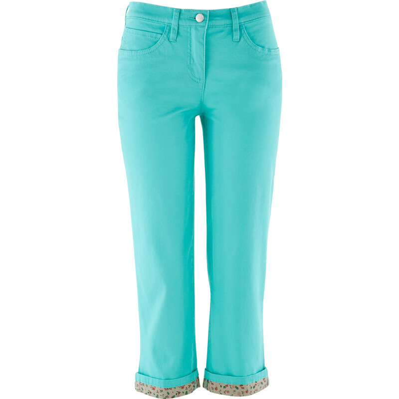 bpc bonprix collection Pantalon extensible 3/4 droit vert femme - bonprix