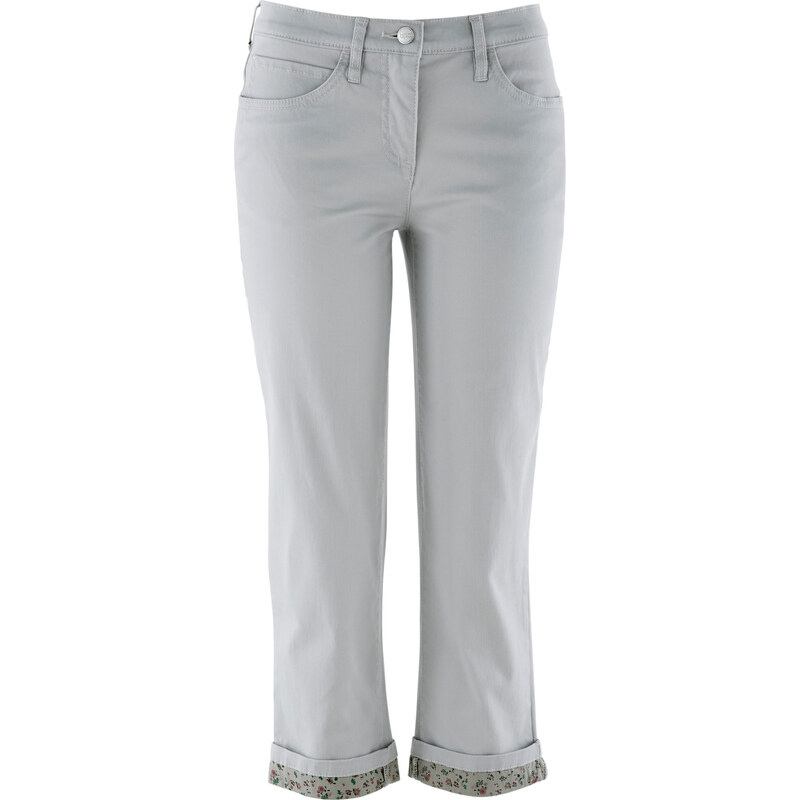 bpc bonprix collection Pantalon extensible 3/4 droit gris femme - bonprix