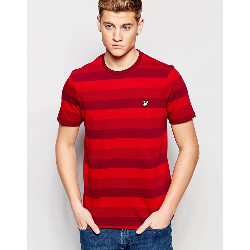 Lyle & Scott - T-shirt rayé - Rouge