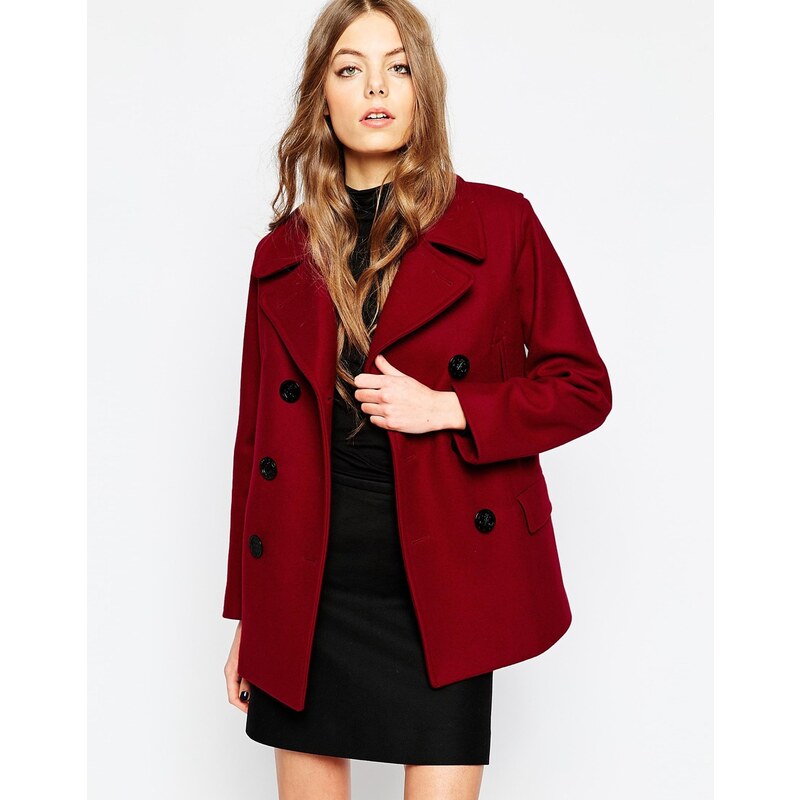 Gloverall - Reefer - Manteau - Canneberge - Rouge