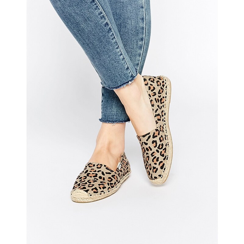 Soludos - Chaussures plates style espadrilles à motif léopard - Multi