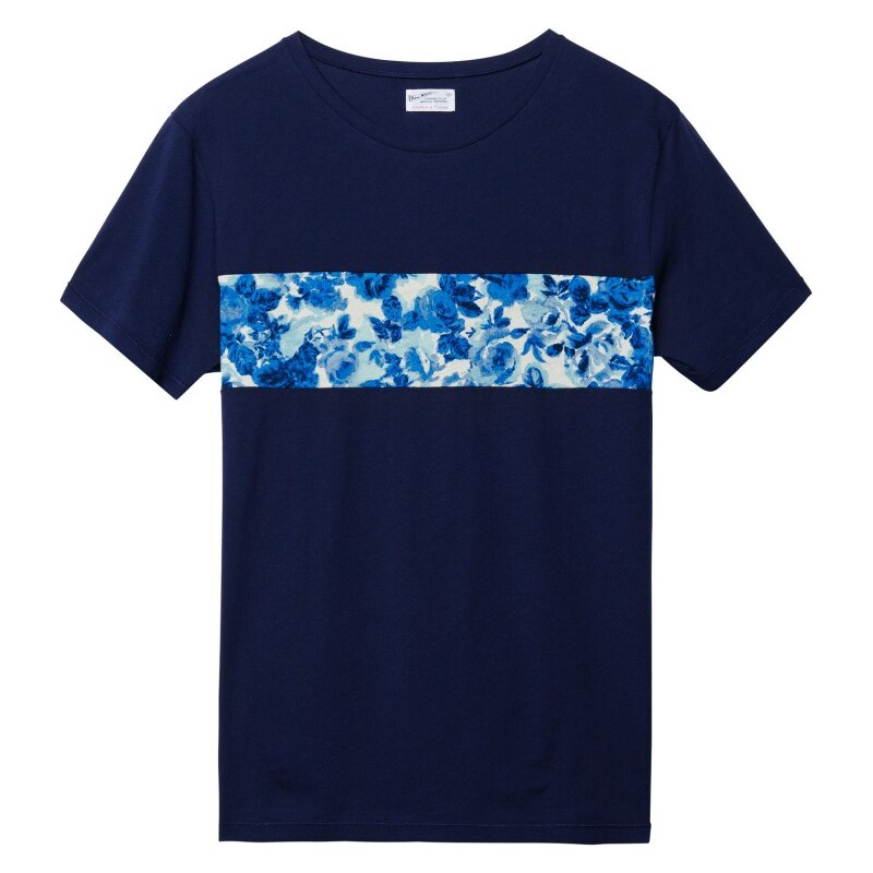 GANT Rugger T-shirt à Rayures Sur La Poitrine Porcelain - Vintage Blue