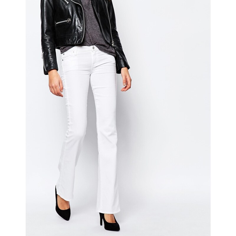 7 For All Mankind - Jean bootcut taille haute - Blanc