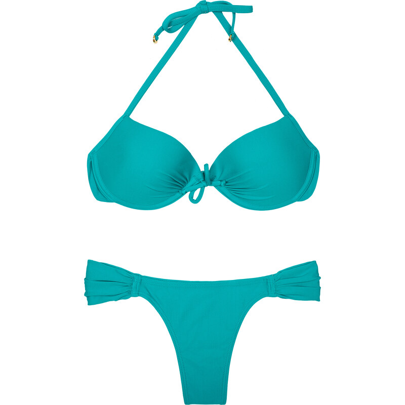 La Playa Bikini Balconnet Bleu Effet Push Up, Bas Fixe - Essencial Nanai