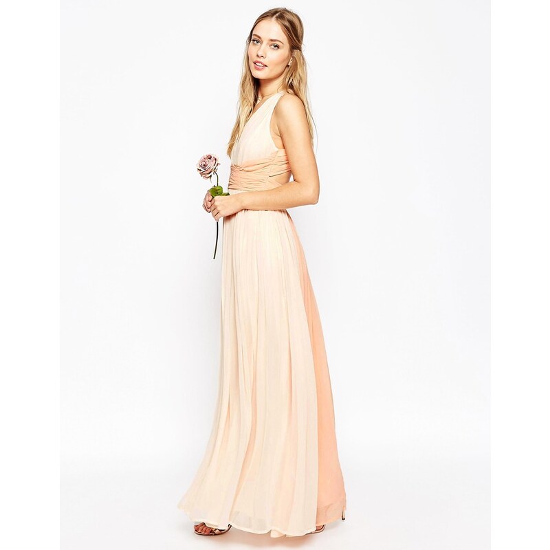 ASOS WEDDING - Hollywood - Robe longue contrastante - Rose