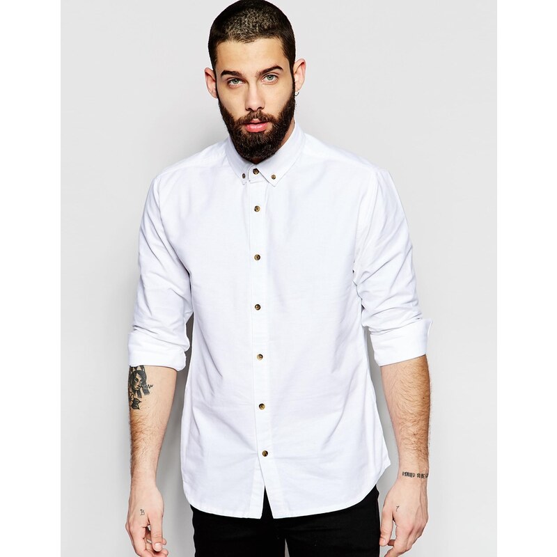 Only & Sons - Chemise Oxford classique - Blanc