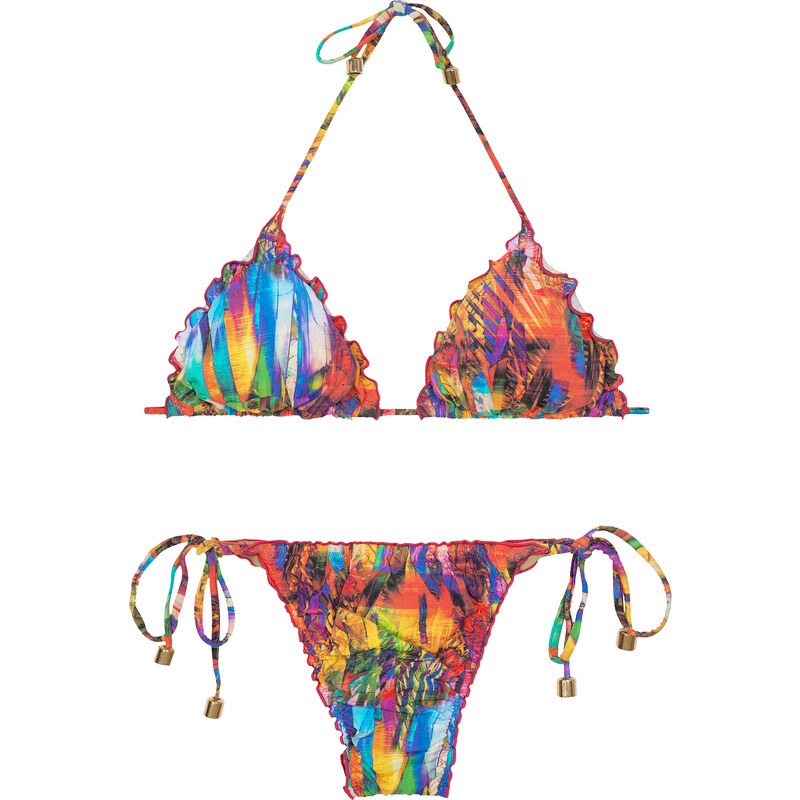 Gossip Maillots de bain femme Bikini Scrunch Et Triangle Rembourré Multicolore - Abstrato Color