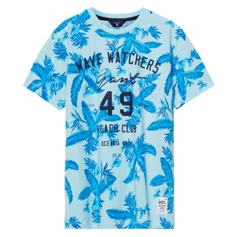 GANT T-shirt Manches Courtes à Imprimé Tropical -