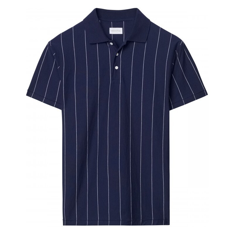 GANT Rugger Polo à Fines Rayures - Classic Blue