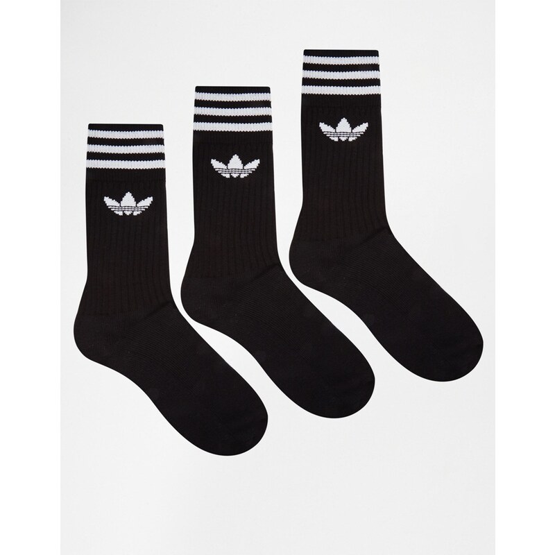 Adidas Originals - Lot de 3 paires de socquettes S21490 - Noir - Noir