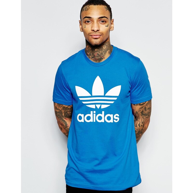 adidas Originals - AJ8829 - T-shirt avec logo trèfle - Bleu