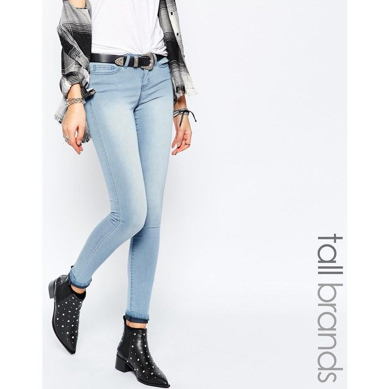 Noisy May Tall - Eve - Jean skinny taille basse - Bleu