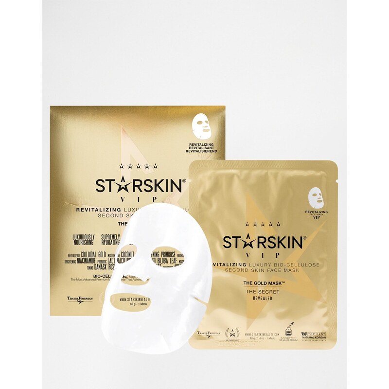 Starskin - The Gold Mask - Masque en bio-cellulose pour le visage - Clair
