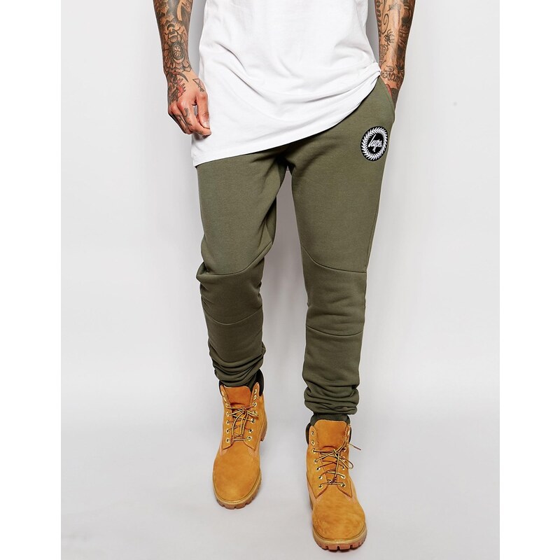 Hype - Pantalon de survêtement skinny avec logo armoiries - Vert