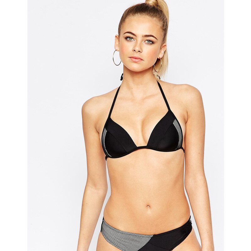 Lepel - Helena - Top de bikini triangle en tulle - Noir