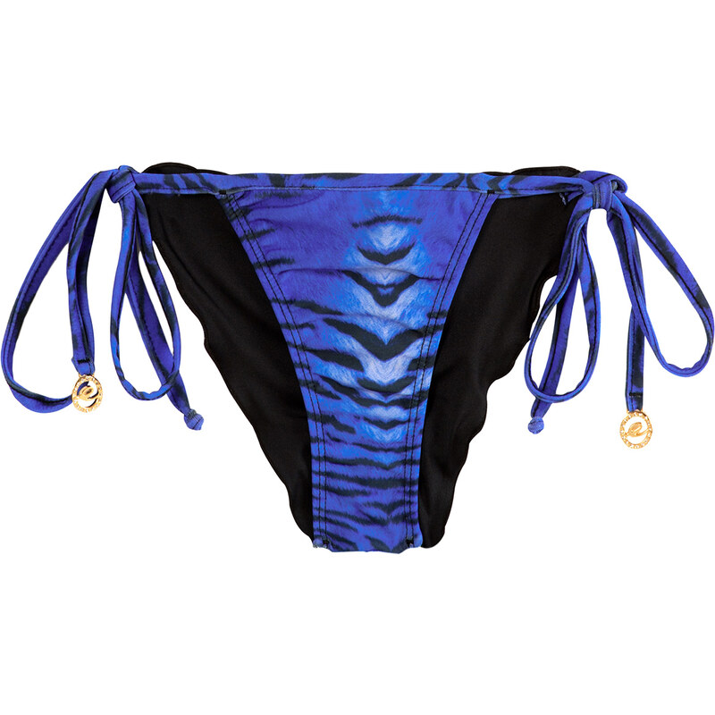 Ellis Beach Wear Bas De Maillot Scrunch Bleu Tigré - Calcinha Tigre Luli Azul