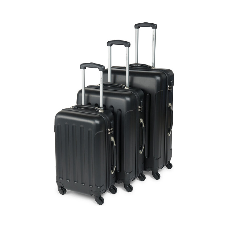 Lesara Lot de 3 valises à roulettes en ABS