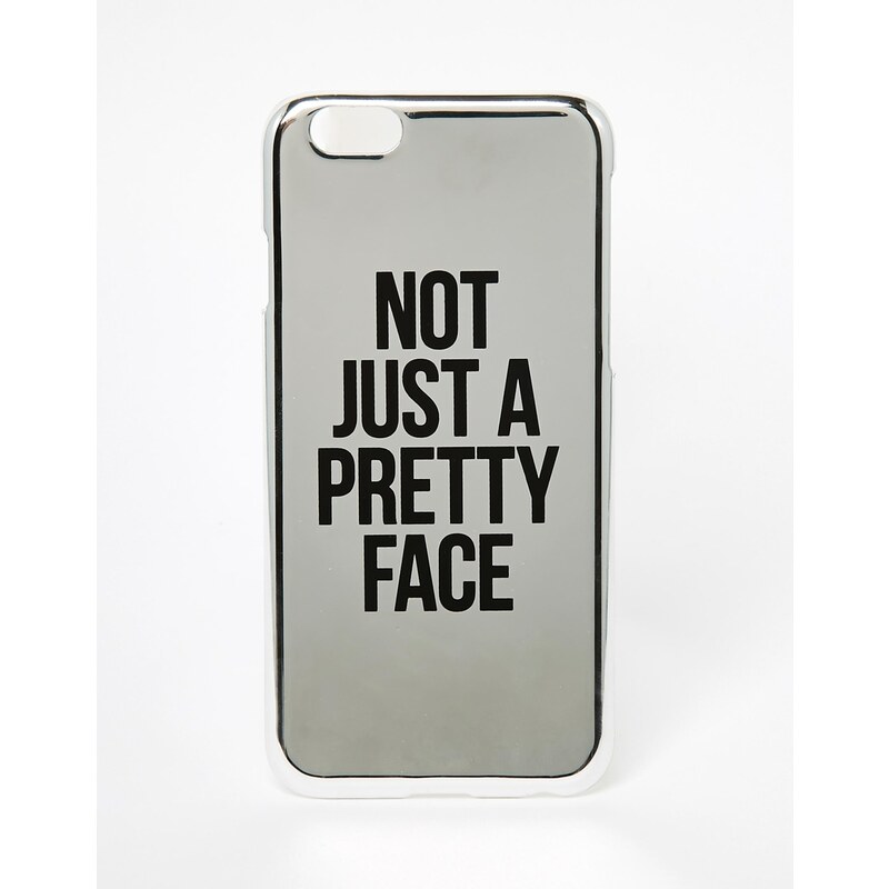 ASOS - Coque pour iPhone 6 et 6s avec motif « Not Just A Pretty Face » - Argenté