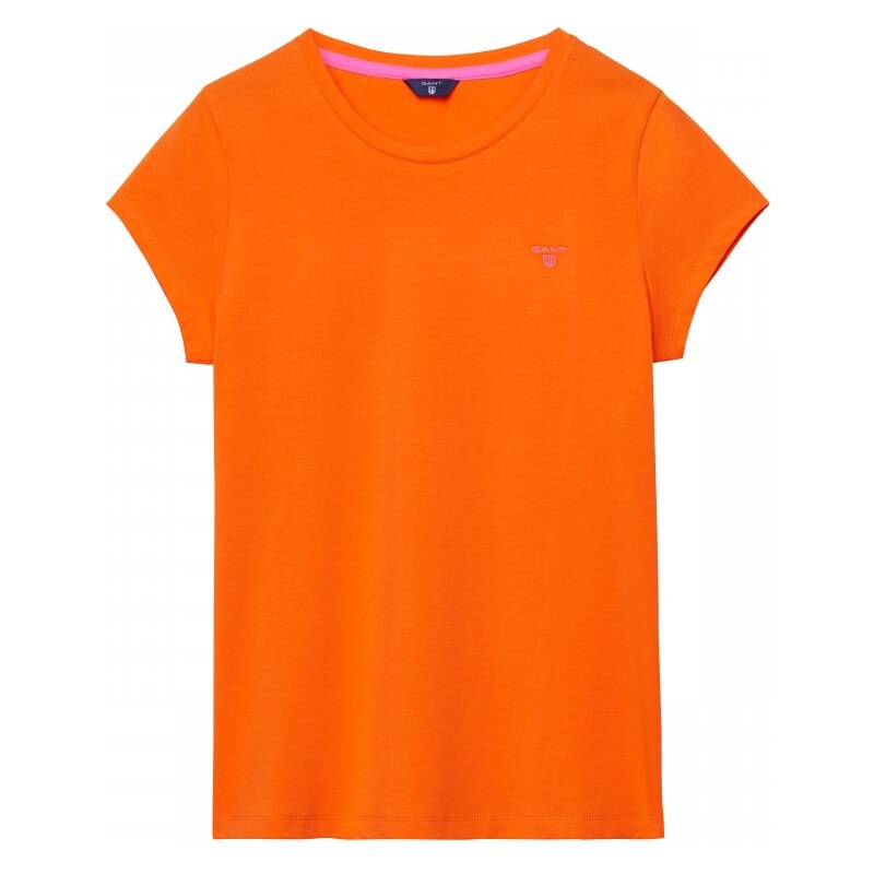 GANT T-shirt à Manches Courtes Avec écusson - Rusty Orange
