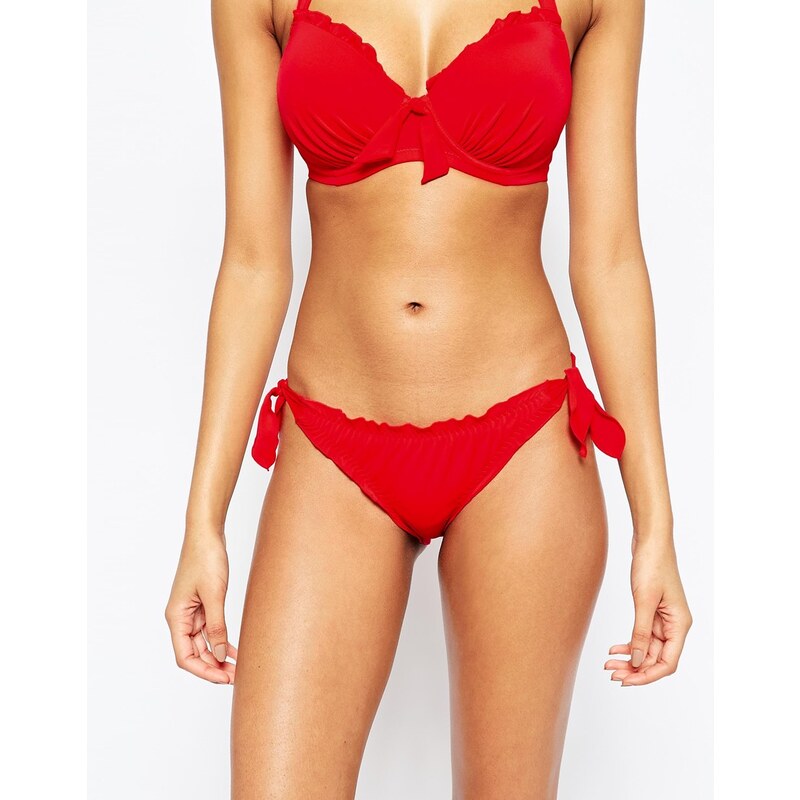 Pour Moi - Splash - Bas de bikini avec liens à nouer sur les côtés - Rouge