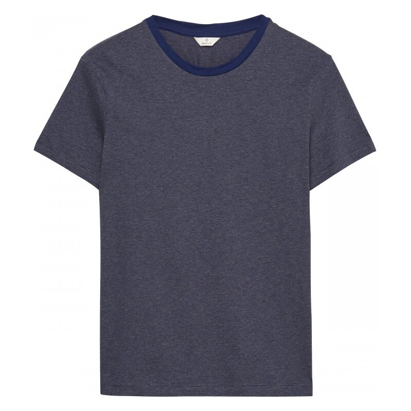 GANT Diamond G T-shirt Manches Courtes à Rayures Fines - Persian Blue
