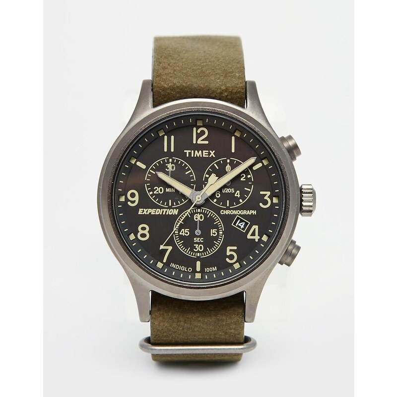 Timex - ExpeditionScout TW4B04100 - Montre chronographe - Vert - Vert