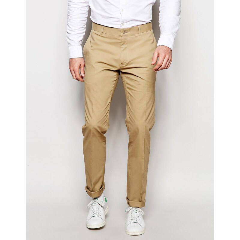 Vito - Pantalon de costume super skinny en coton - Beige