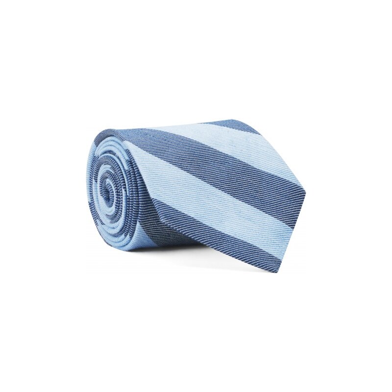 GANT Diamond G Cravate à Rayures En Sergé - Persian Blue