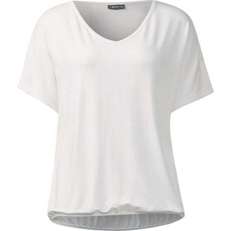 Street One - T-shirt col V Bergitta - blanc