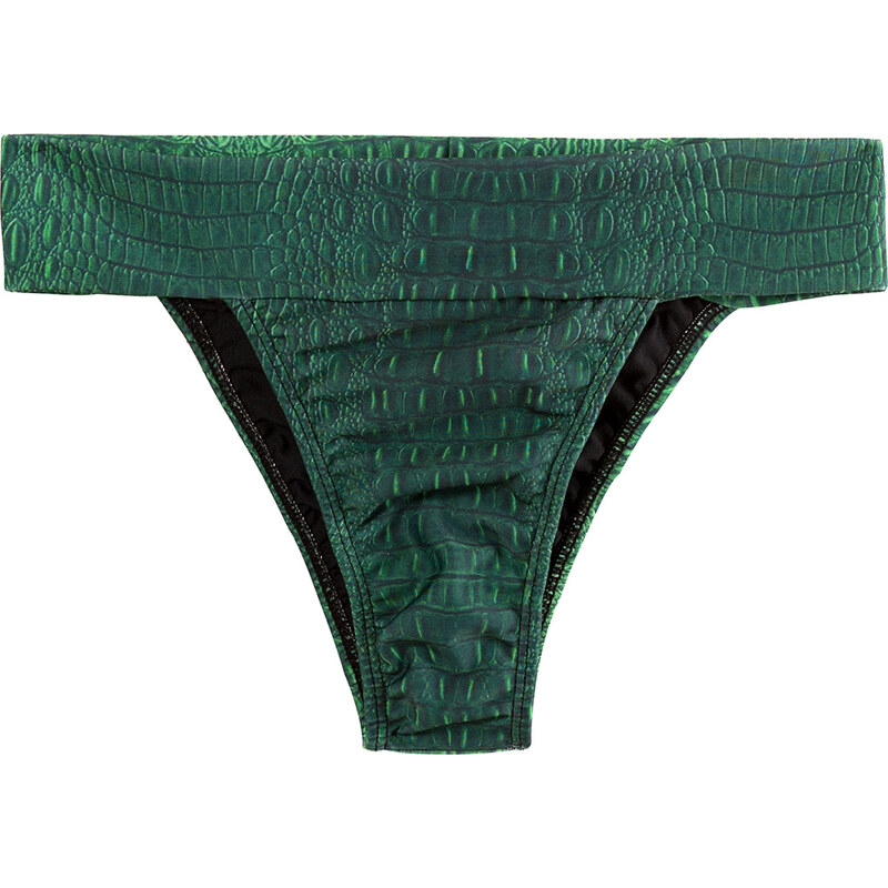 Ellis Beach Wear Bas De Maillot Vert Imprimé Croco - Calcinha Croco
