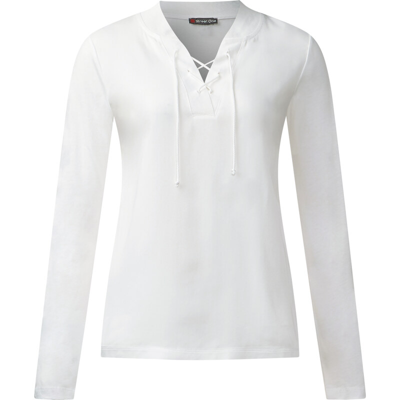 Street One - Tee-shirt tunique manches longues Bele - blanc