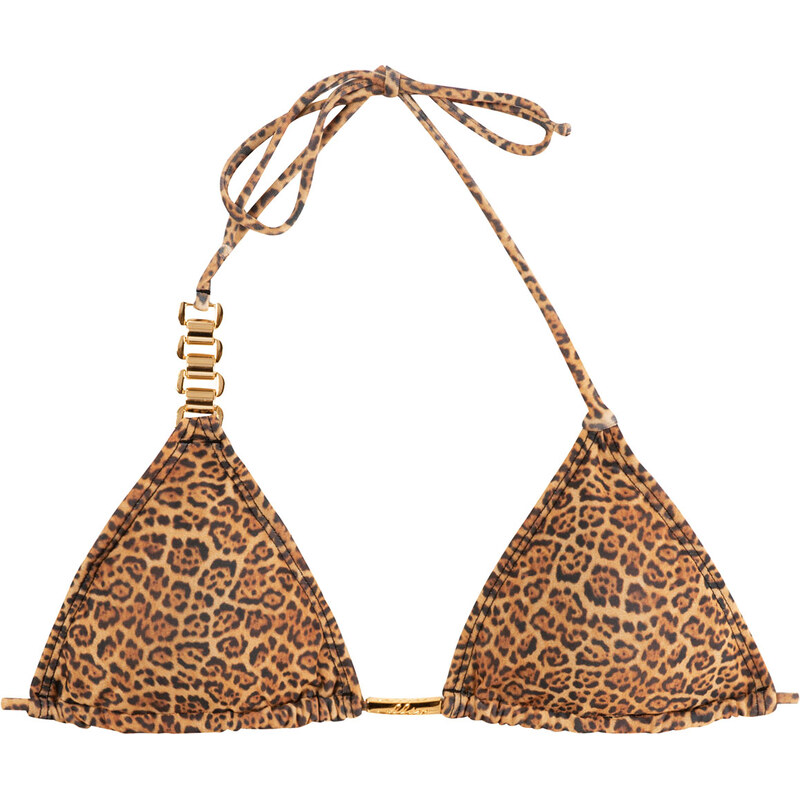 Ellis Beach Wear Triangle Animal à Mousses Amovibles - Soutien Bikini Jaguatiric