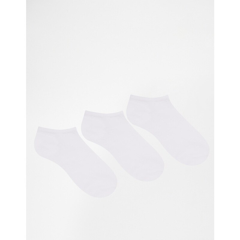 ASOS - Lot de 3 paires de chaussettes - Blanc - Blanc