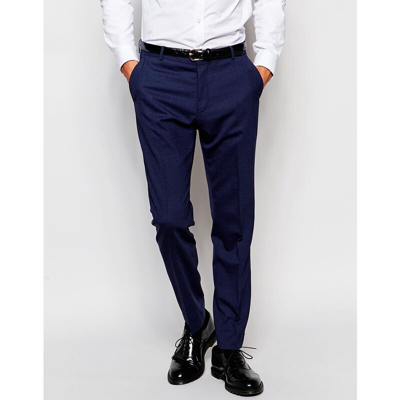 Selected Homme - Pantalon de costume de voyage stretch slim - Bleu